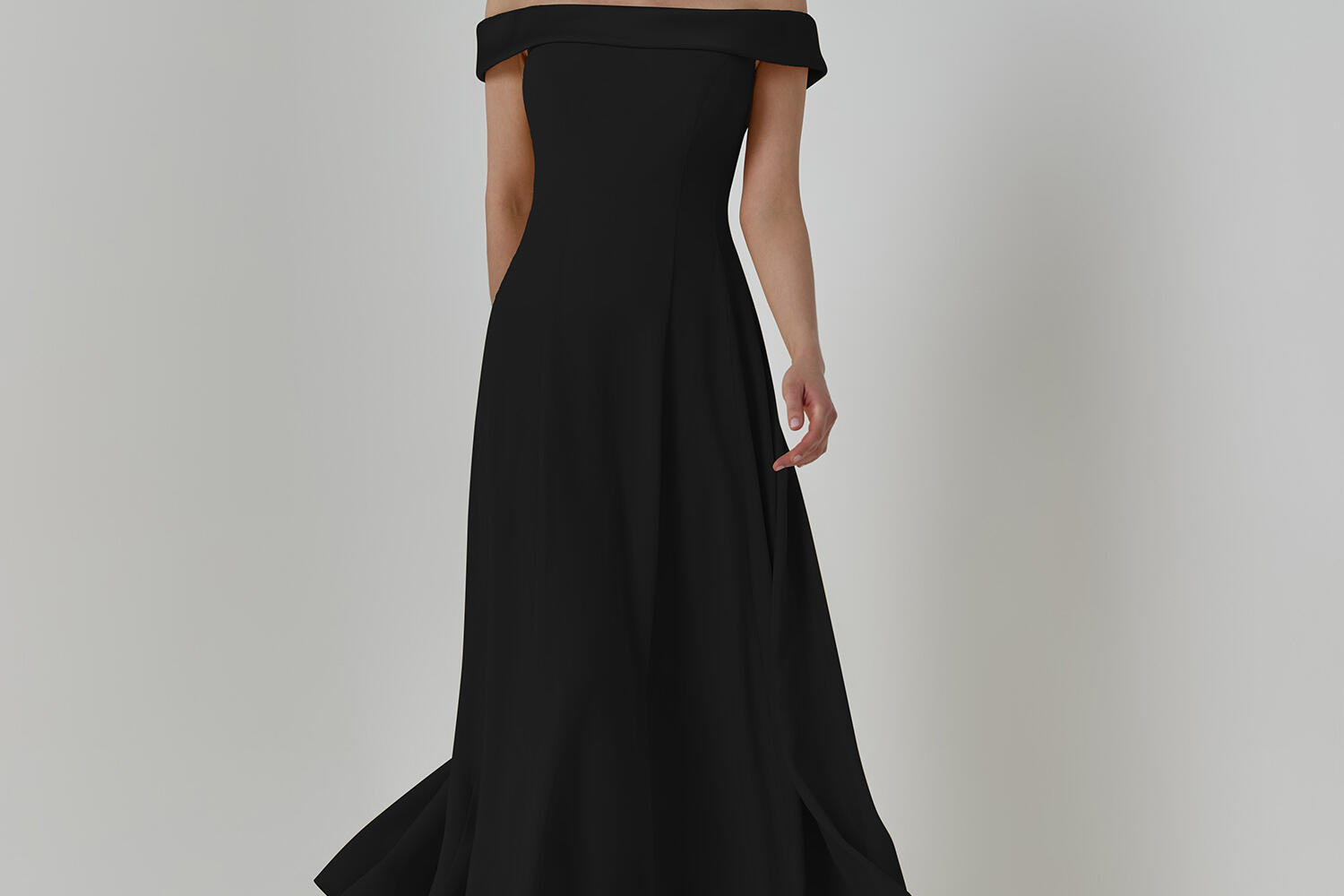 Sassi Holford Midi Black Off-the-shoulder mother-of-the-bride dress