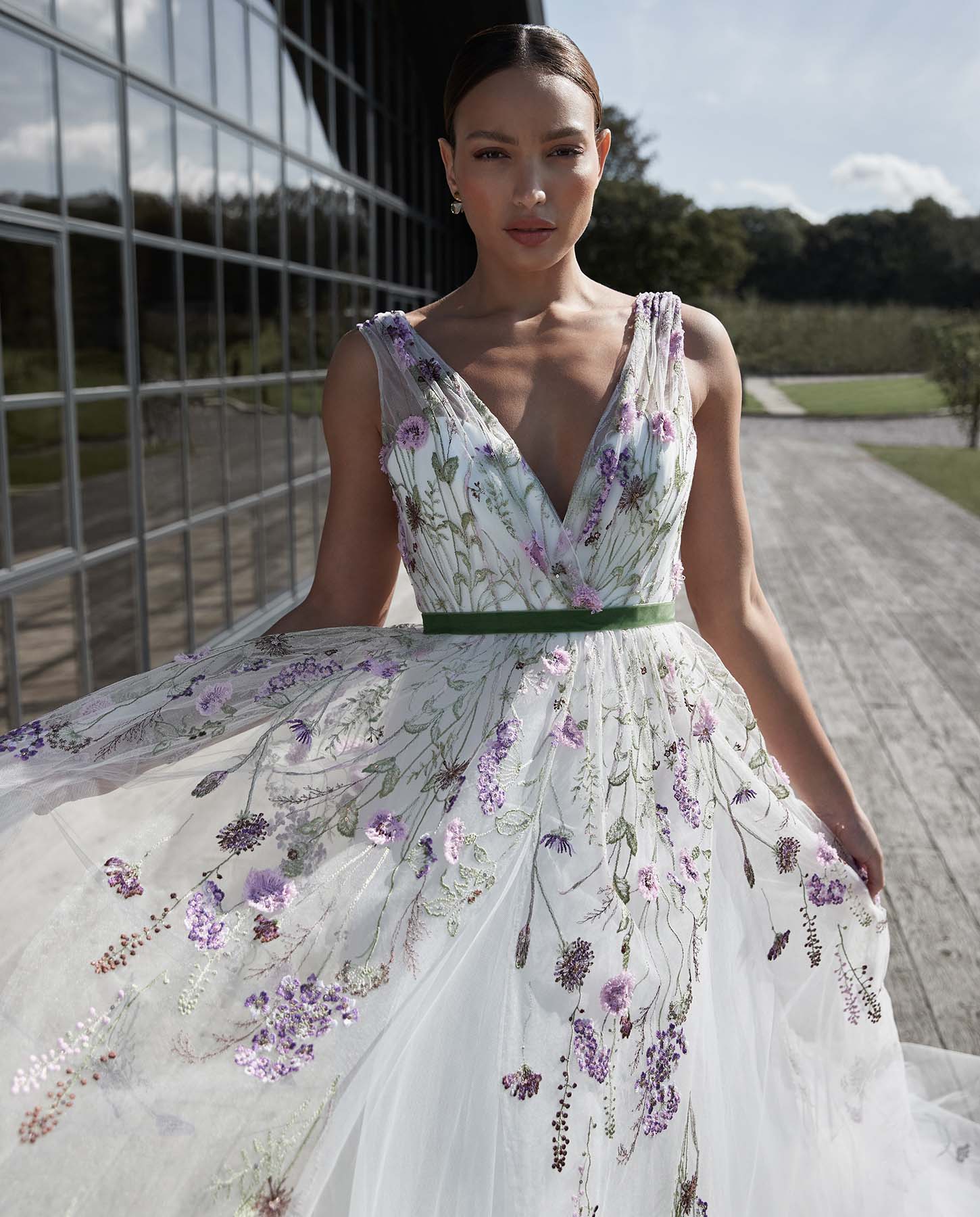 Floral Wedding Dress Inspired By Lydia Millen's Bafta Dress | Sassi Holford Floral Wedding Dress Inspired By Lydia Millen's Bafta Dress | Sassi Holford