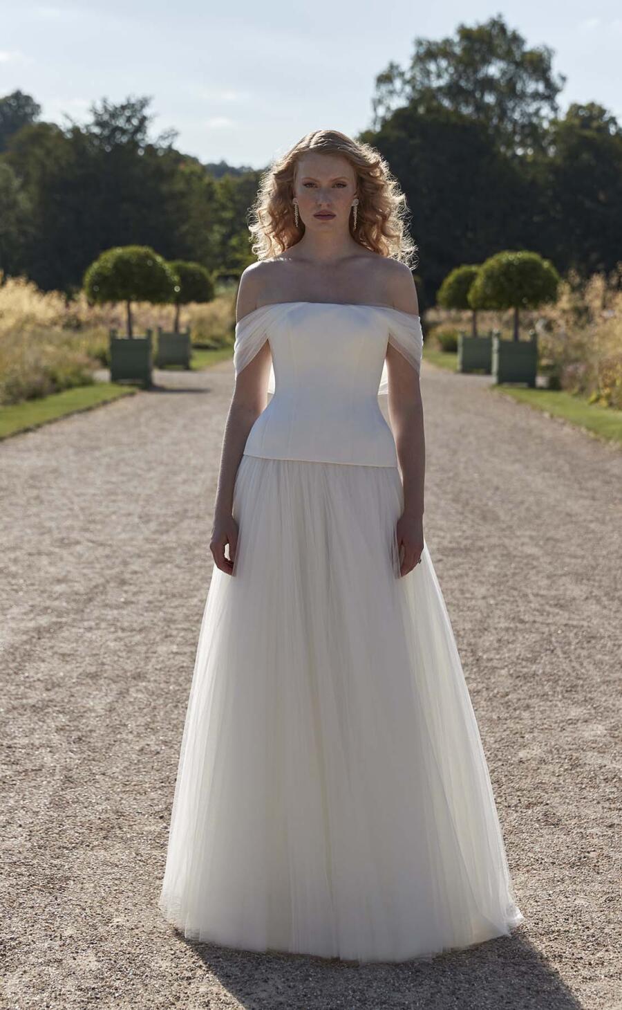 Sassi Holford Edie Drop Waist Tulle Wedding Dress