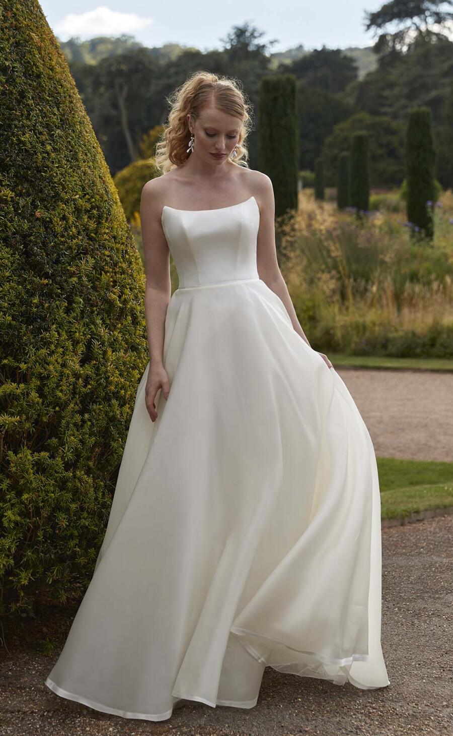 Sassi Holford Faye Silk Strapless A Line Wedding Dress