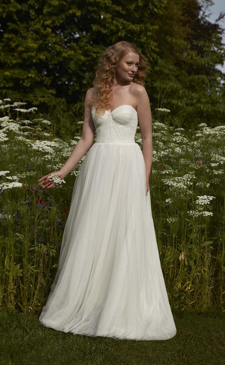 Sassi Holford Josie Vintage Tulle Strapless Wedding Dress